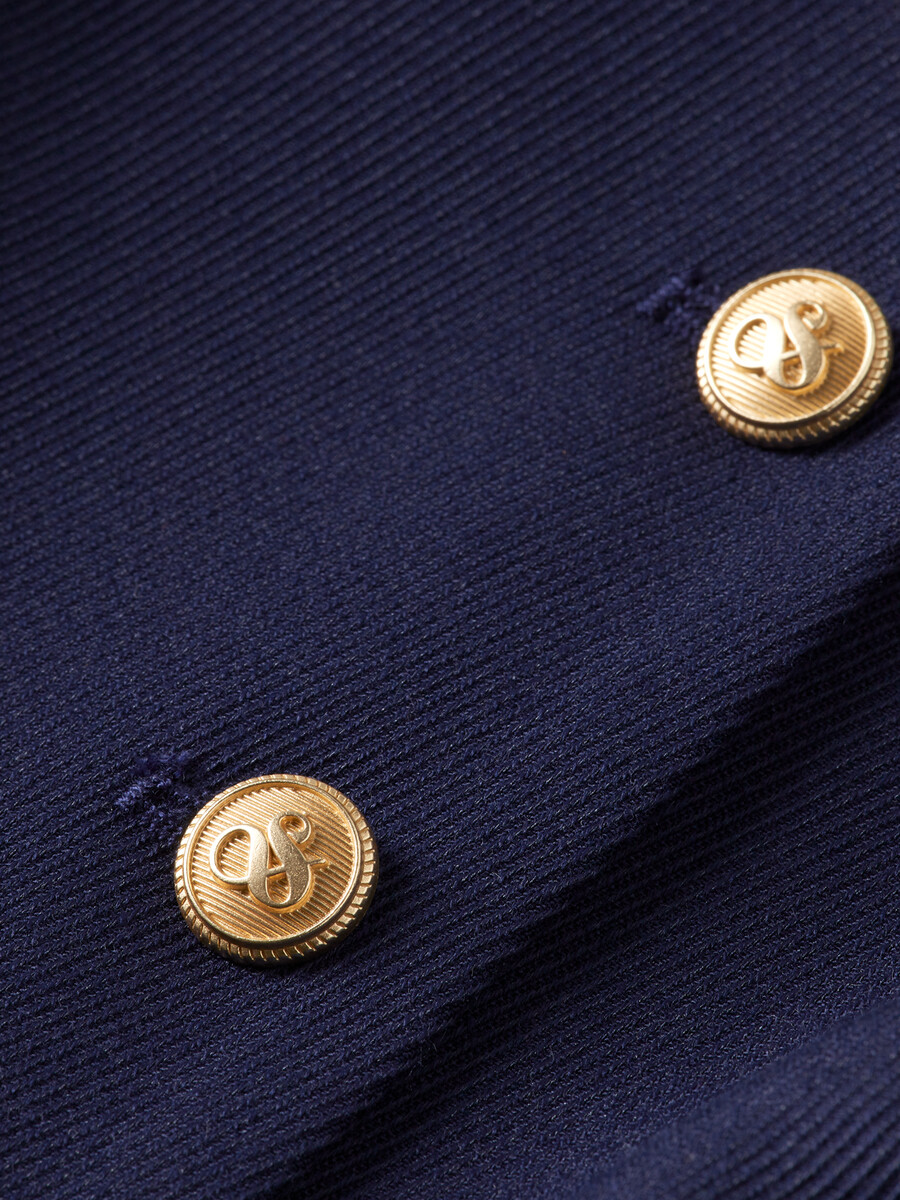 weste aus gabardine-twill mit gekreuztem rückenausschnitt