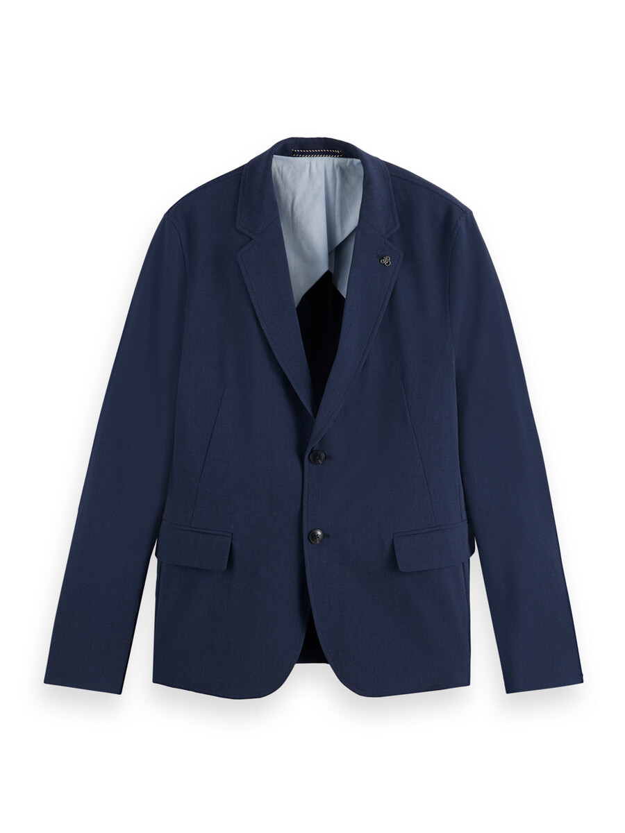 einreihiger blazer aus seersucker-karo in lockerer passform
