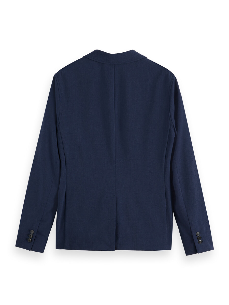 einreihiger blazer aus seersucker-karo in lockerer passform