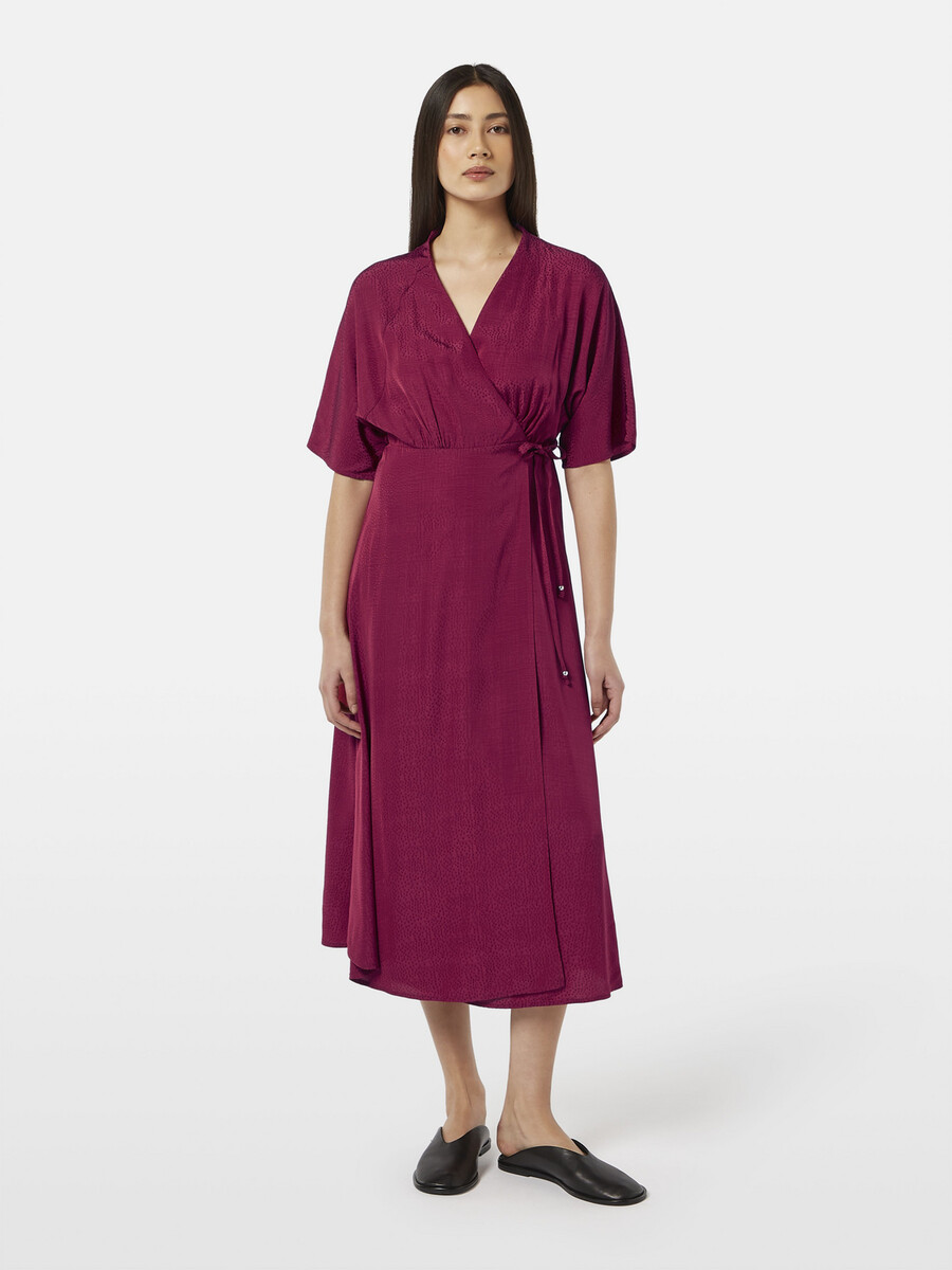 jacquard-midi-wickelkleid