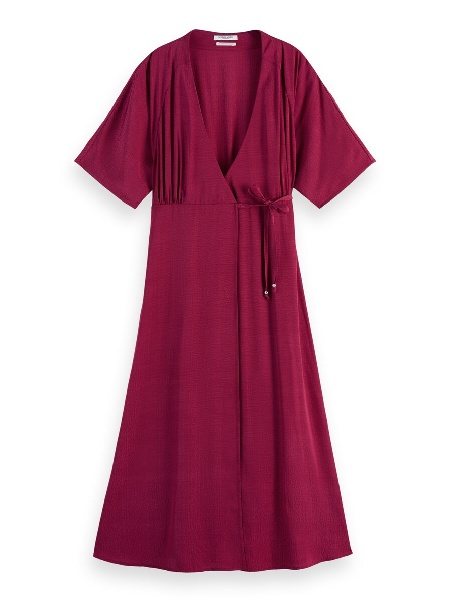 jacquard-midi-wickelkleid