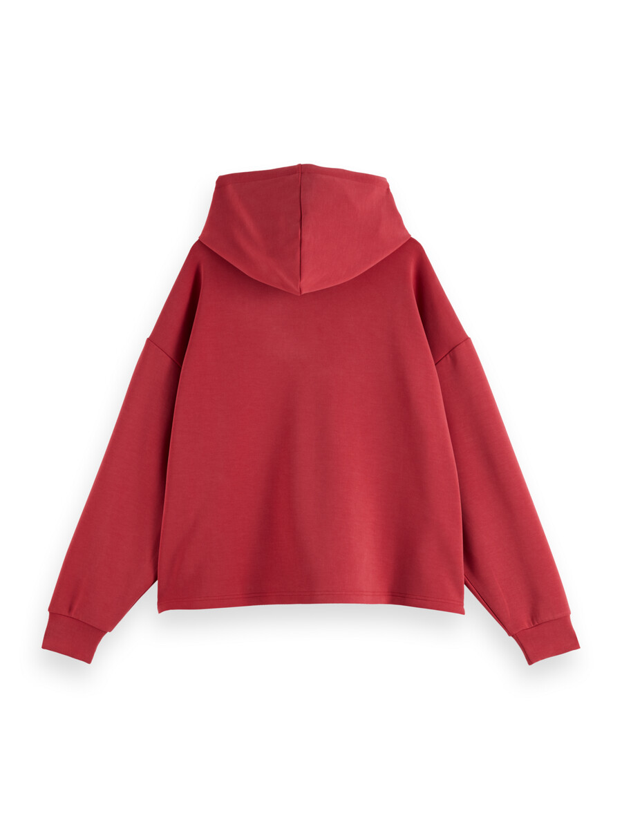 tencel-hoodie mit verdrehtem saum