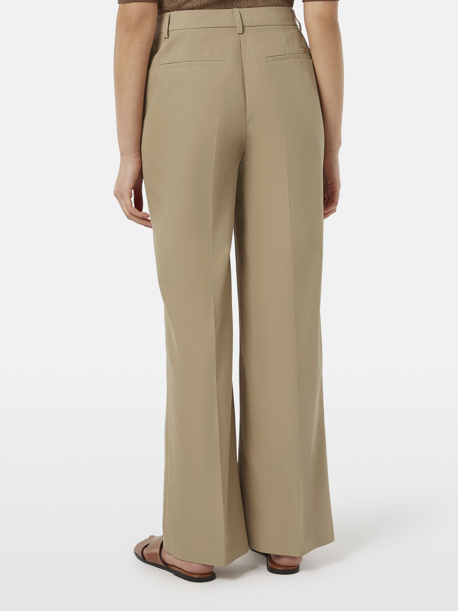 edie tailored wide-leg fixed belt pant