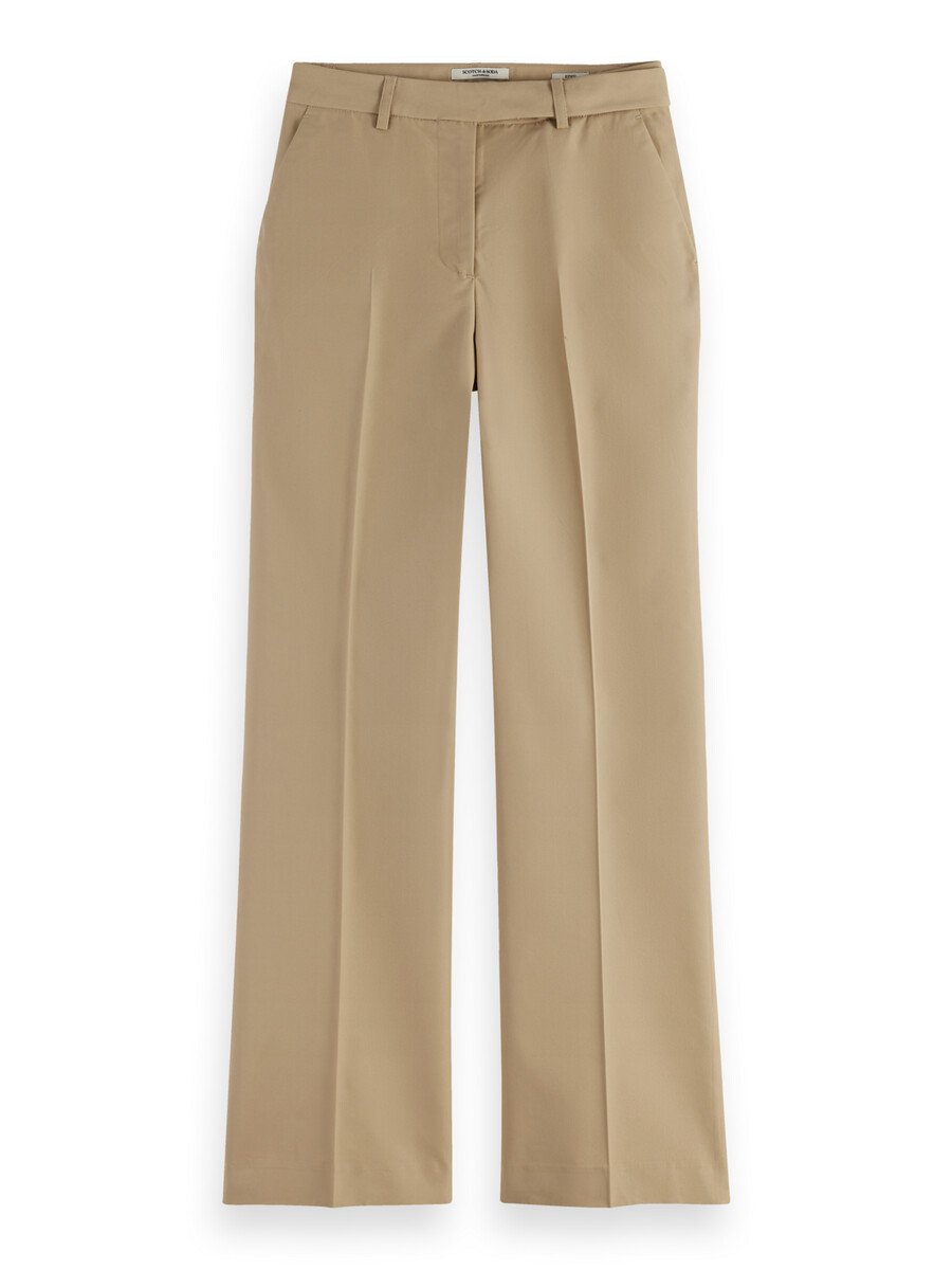 edie tailored wide-leg fixed belt pant
