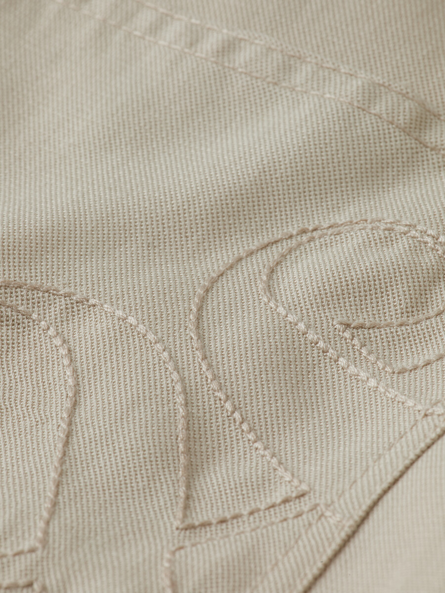 lotus - high rise barrel leg twill pants