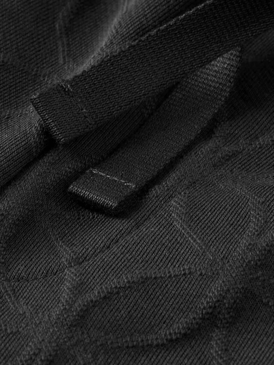 jacquard-frottee-jogginghose mit geradem schnitt
