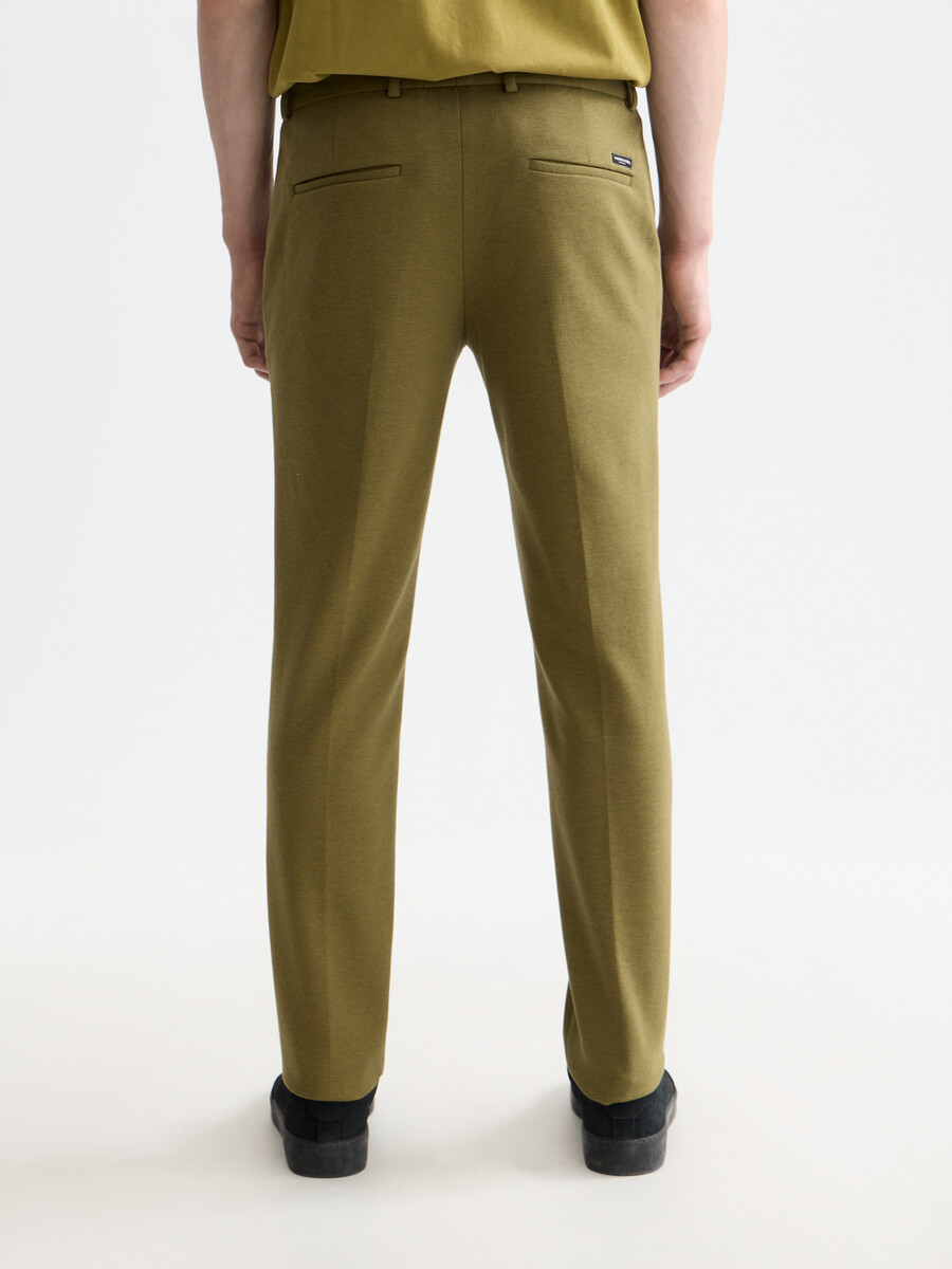 seasonal core mott tailored cotton blend jersey chino