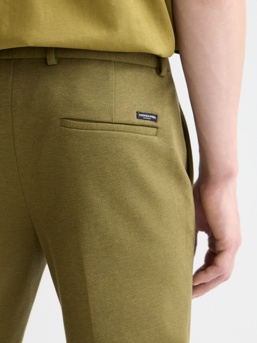 seasonal core mott tailored cotton blend jersey chino