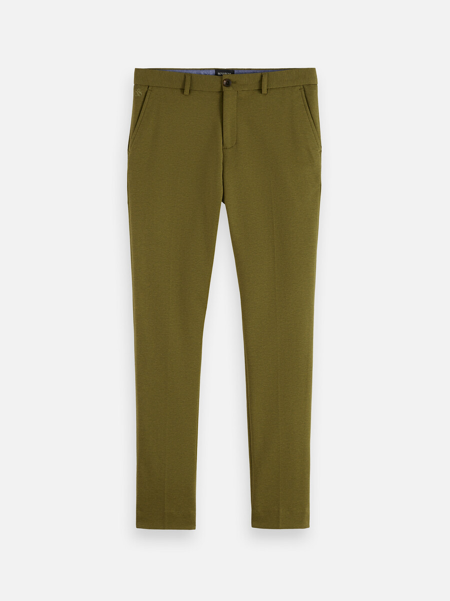 seasonal core mott tailored cotton blend jersey chino