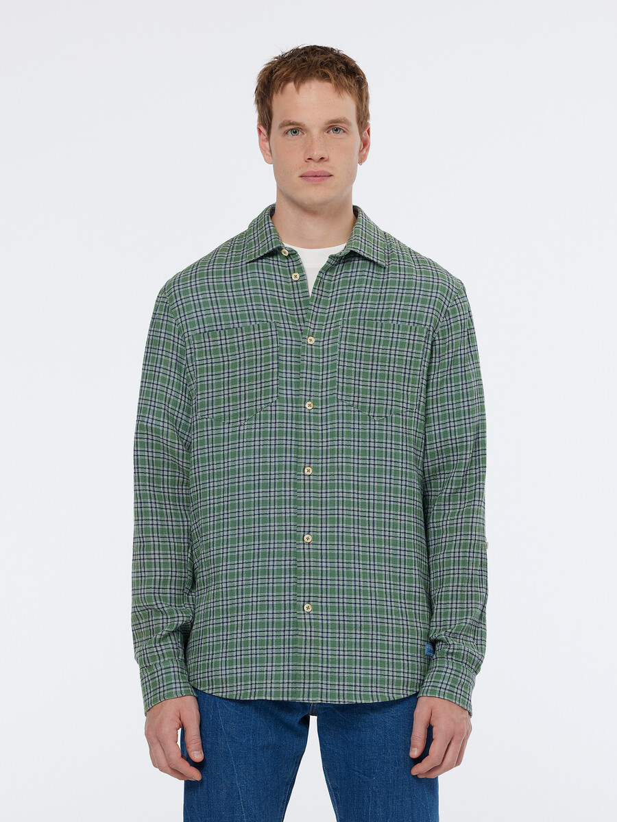 regular fit doppelkarohemd