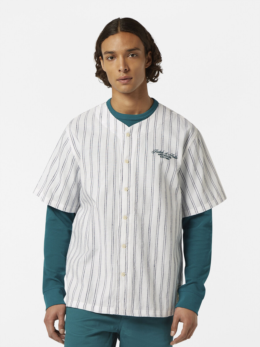 baseball-kurzarmshirt mit lockerer passform