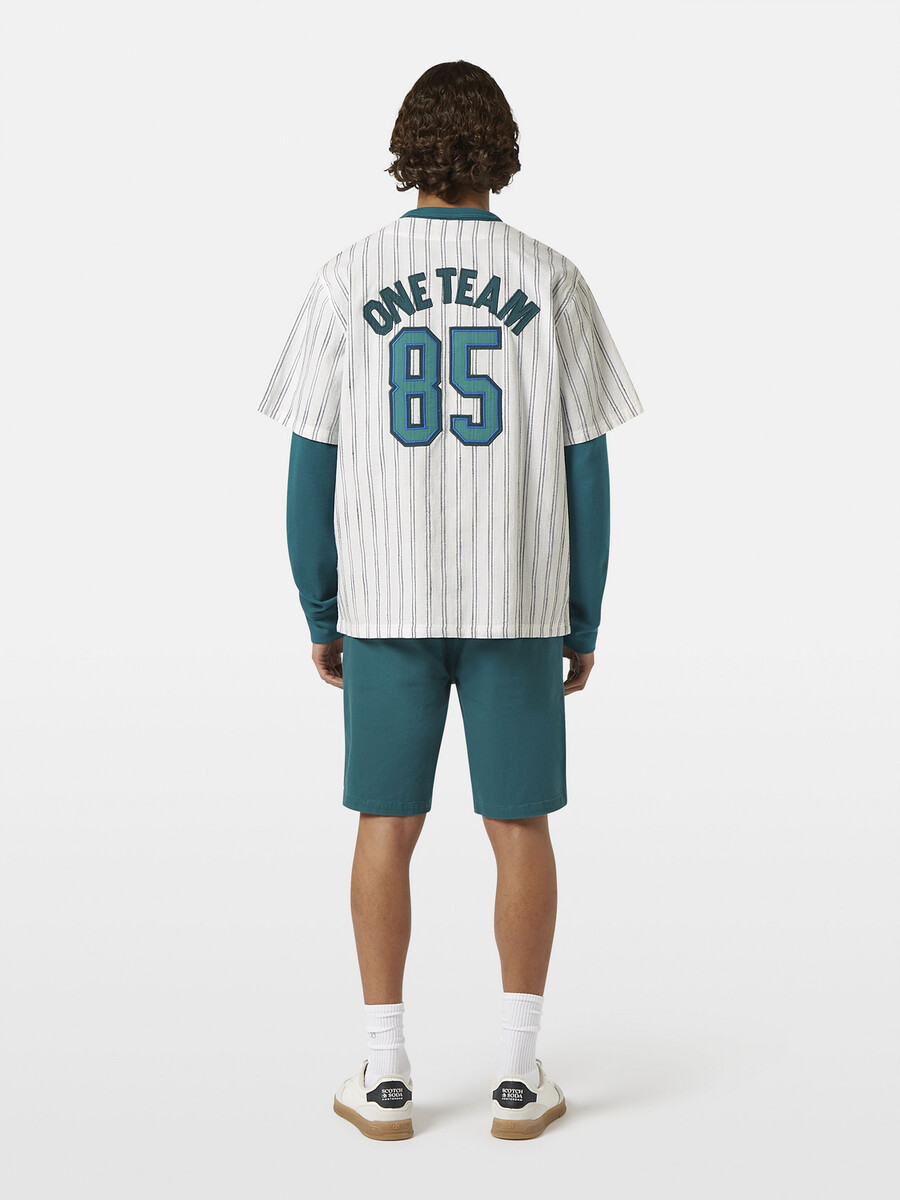 baseball-kurzarmshirt mit lockerer passform