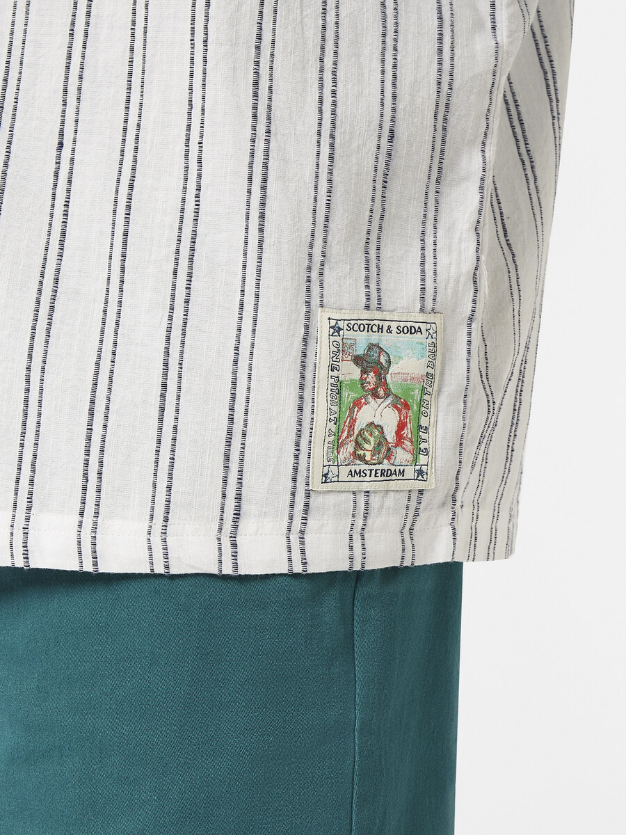 baseball-kurzarmshirt mit lockerer passform