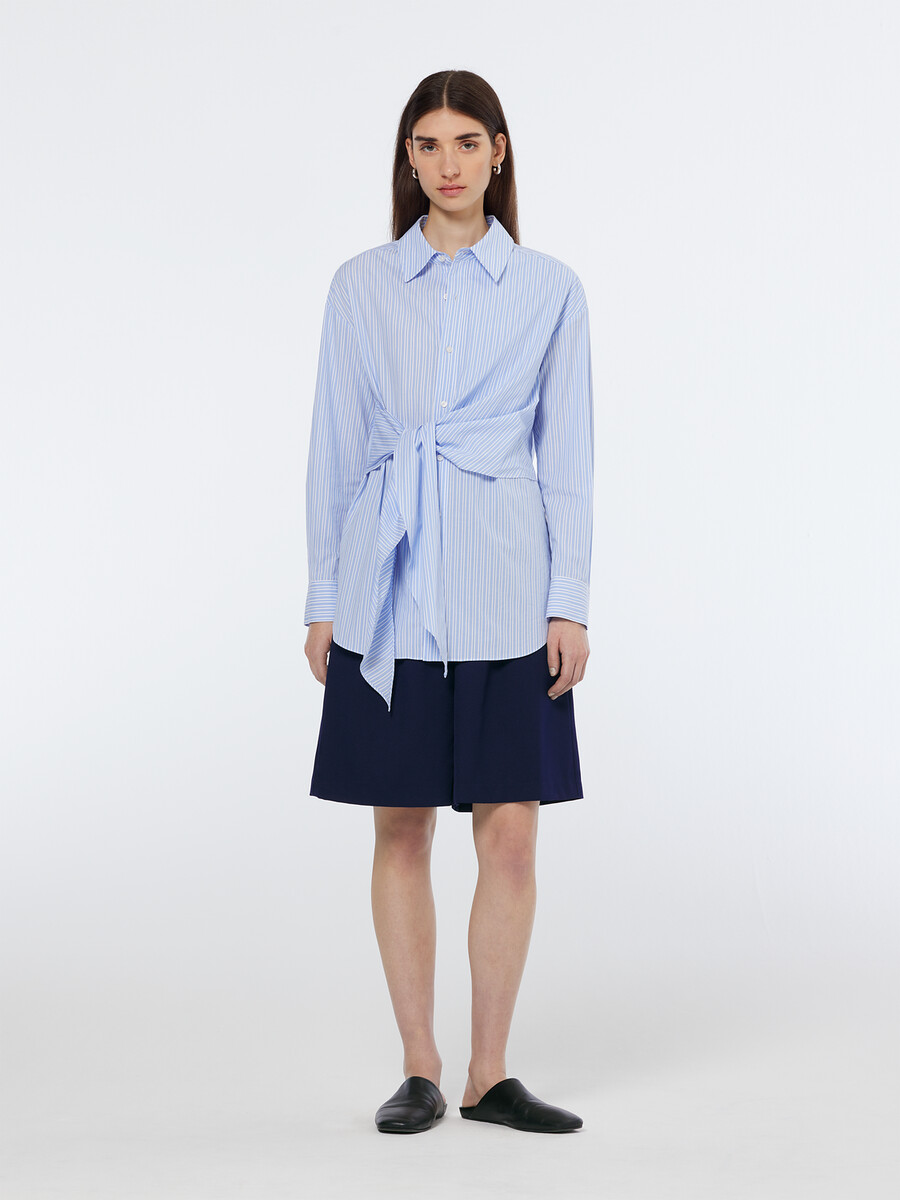 kurzer plissierter gabardine-twill-stoff