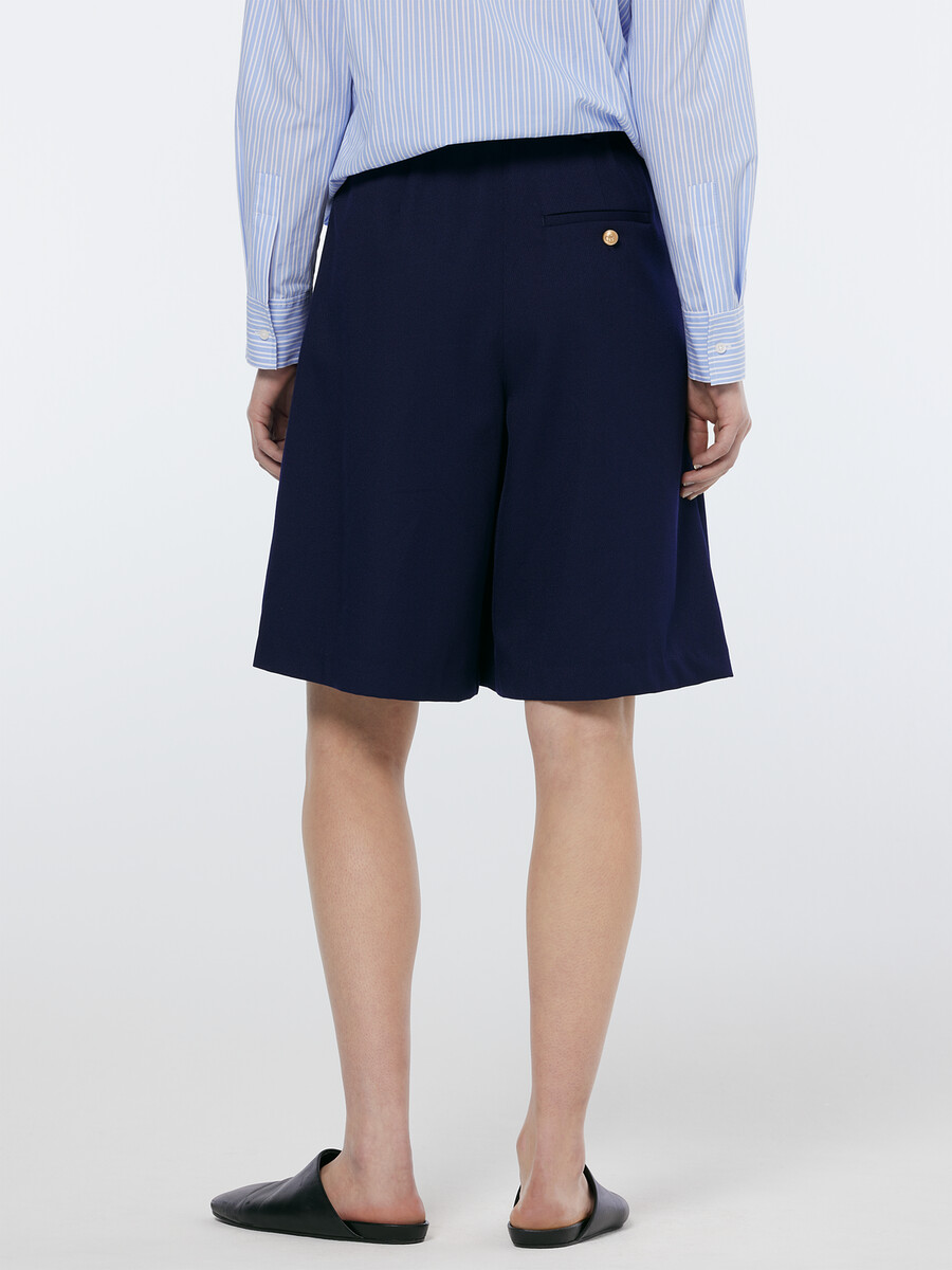 kurzer plissierter gabardine-twill-stoff