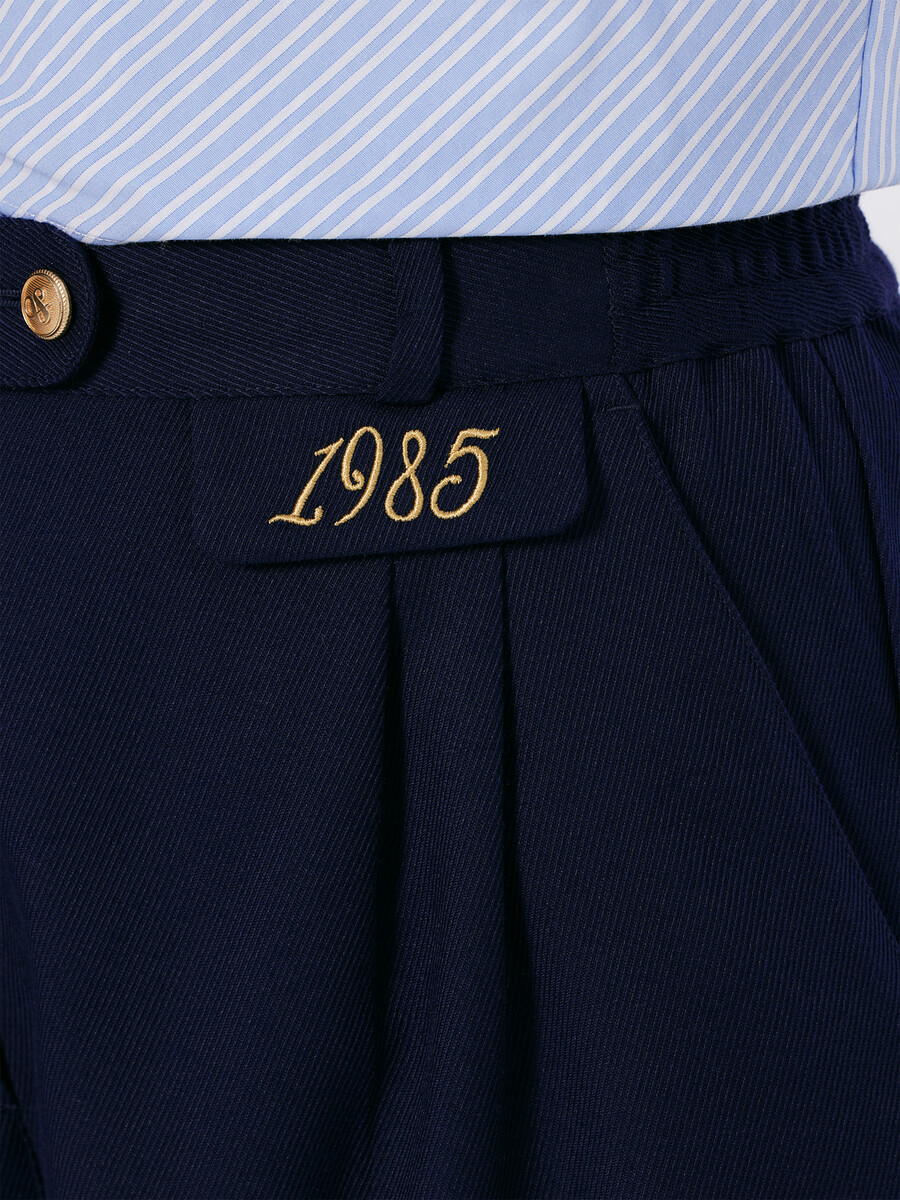 kurzer plissierter gabardine-twill-stoff