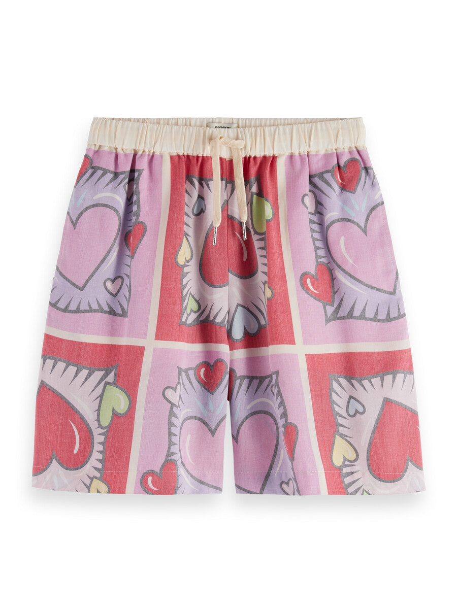 scotch soda x burton morris short mit herzmuster