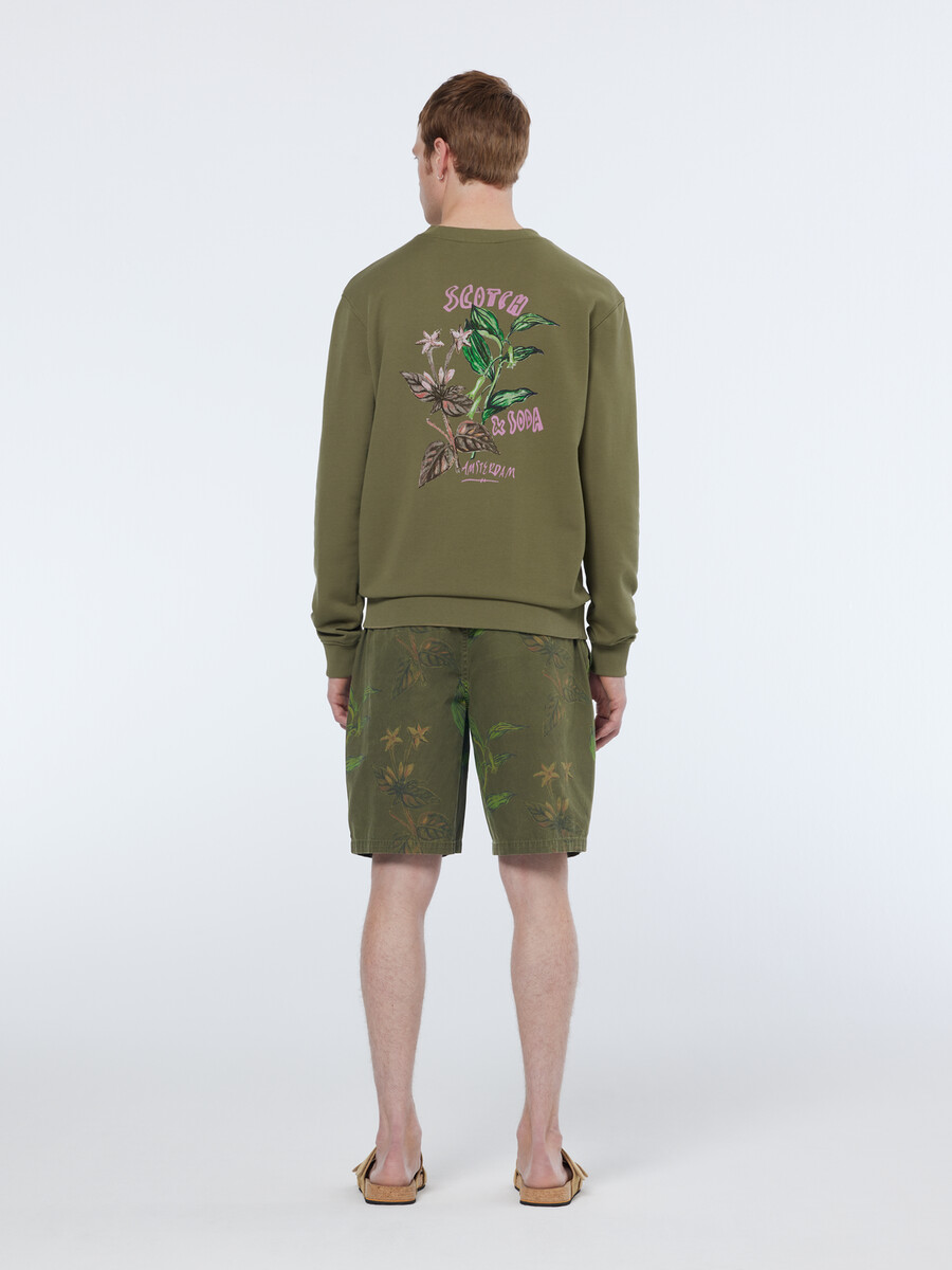 bedruckte baumwollshorts mit lockerer passform