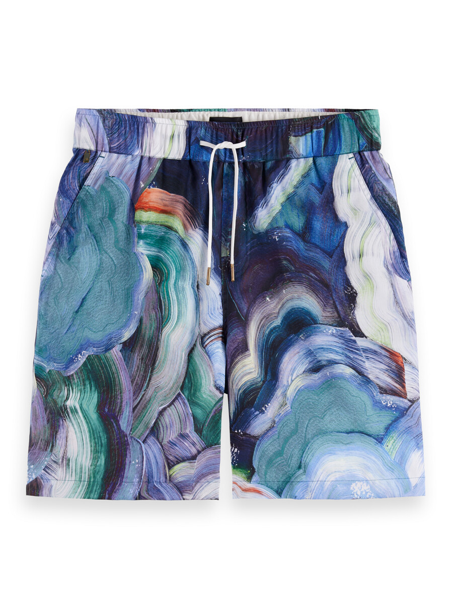 lieblings-bermudashorts mit abstraktem print und lockerer passform