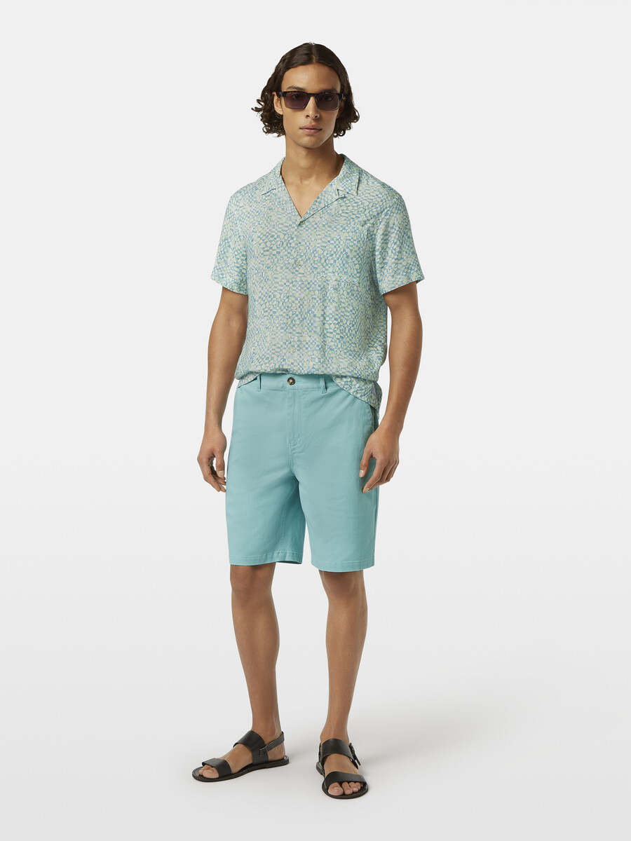 stuart chino-shorts aus gewaschenem baumwollmischgewebe