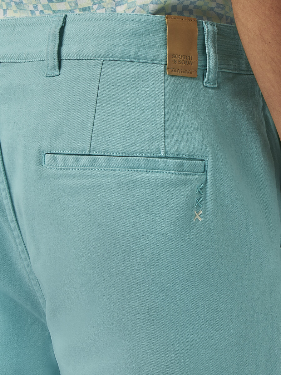 stuart chino-shorts aus gewaschenem baumwollmischgewebe