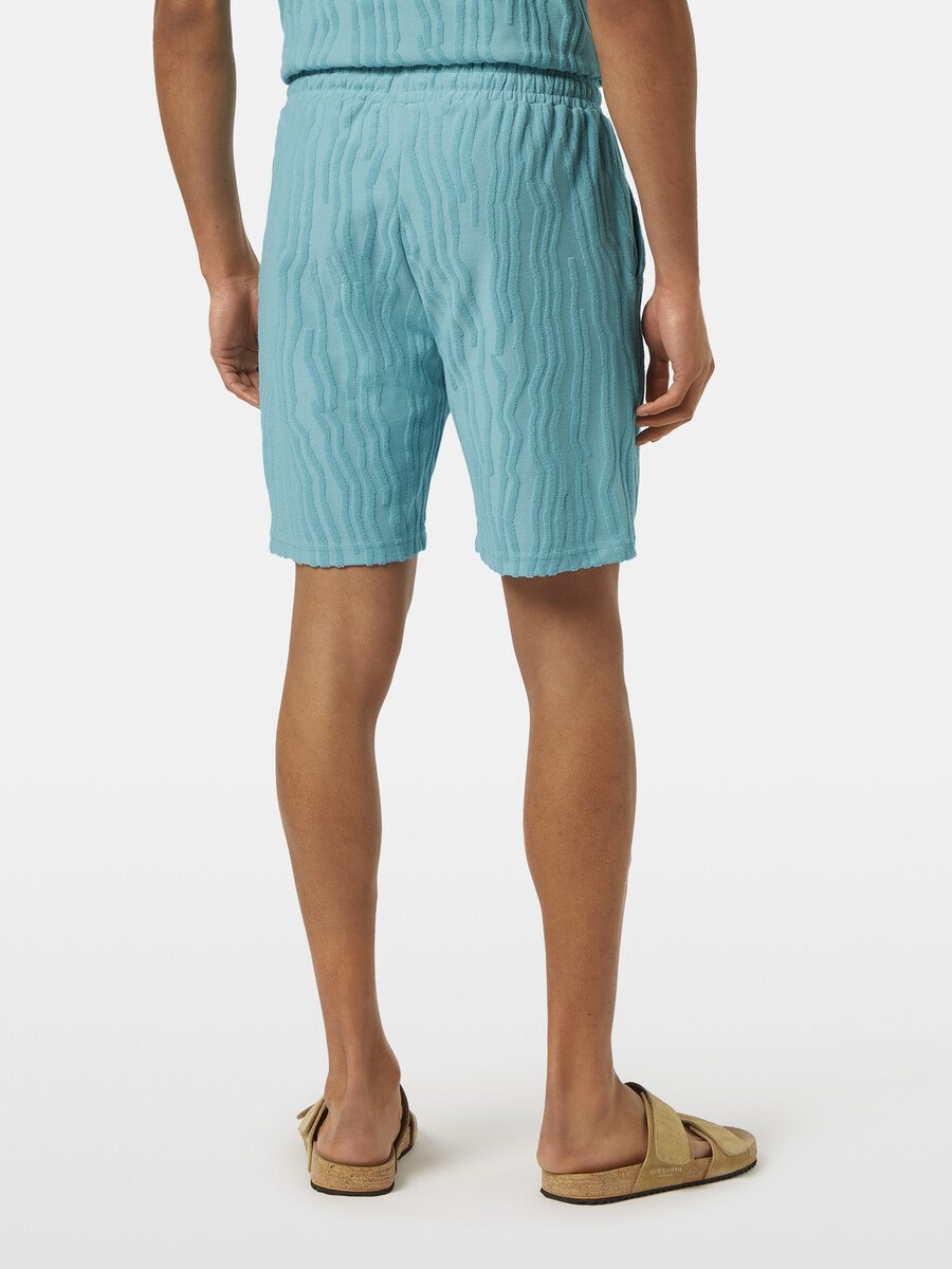 shorts aus baumwollfrottee-jacquard