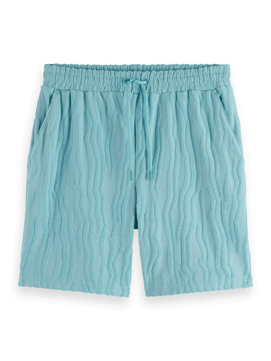 shorts aus baumwollfrottee-jacquard