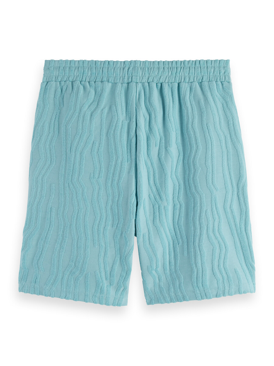 shorts aus baumwollfrottee-jacquard
