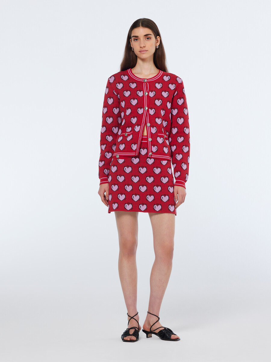scotch soda x burton morris cardigan mit herzmuster