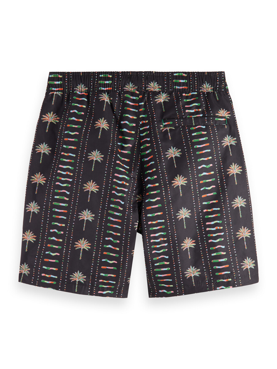 mittellange badeshorts mit allover-print