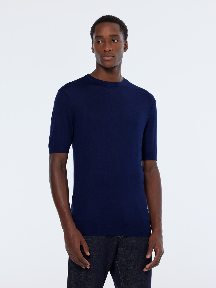 strick-t-shirt in regulärer passform