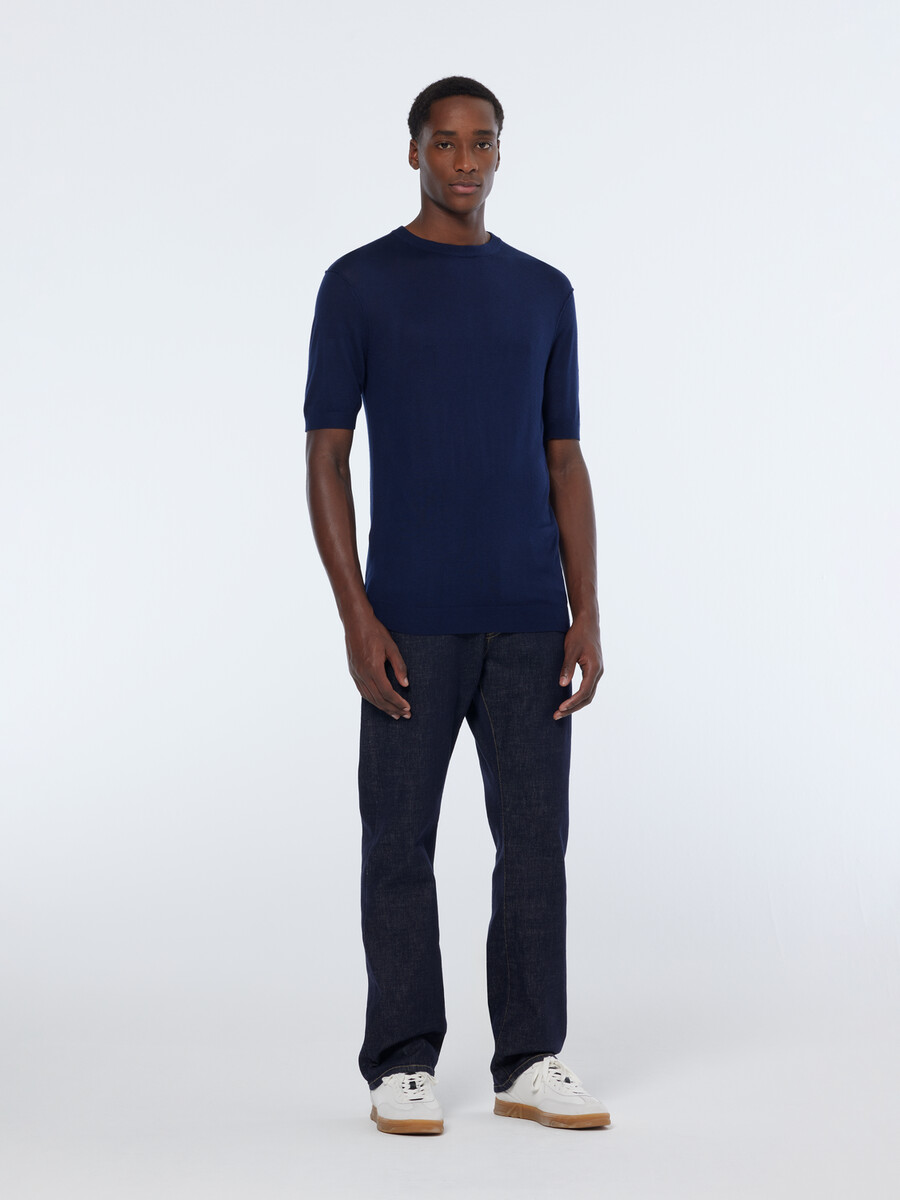 strick-t-shirt in regulärer passform