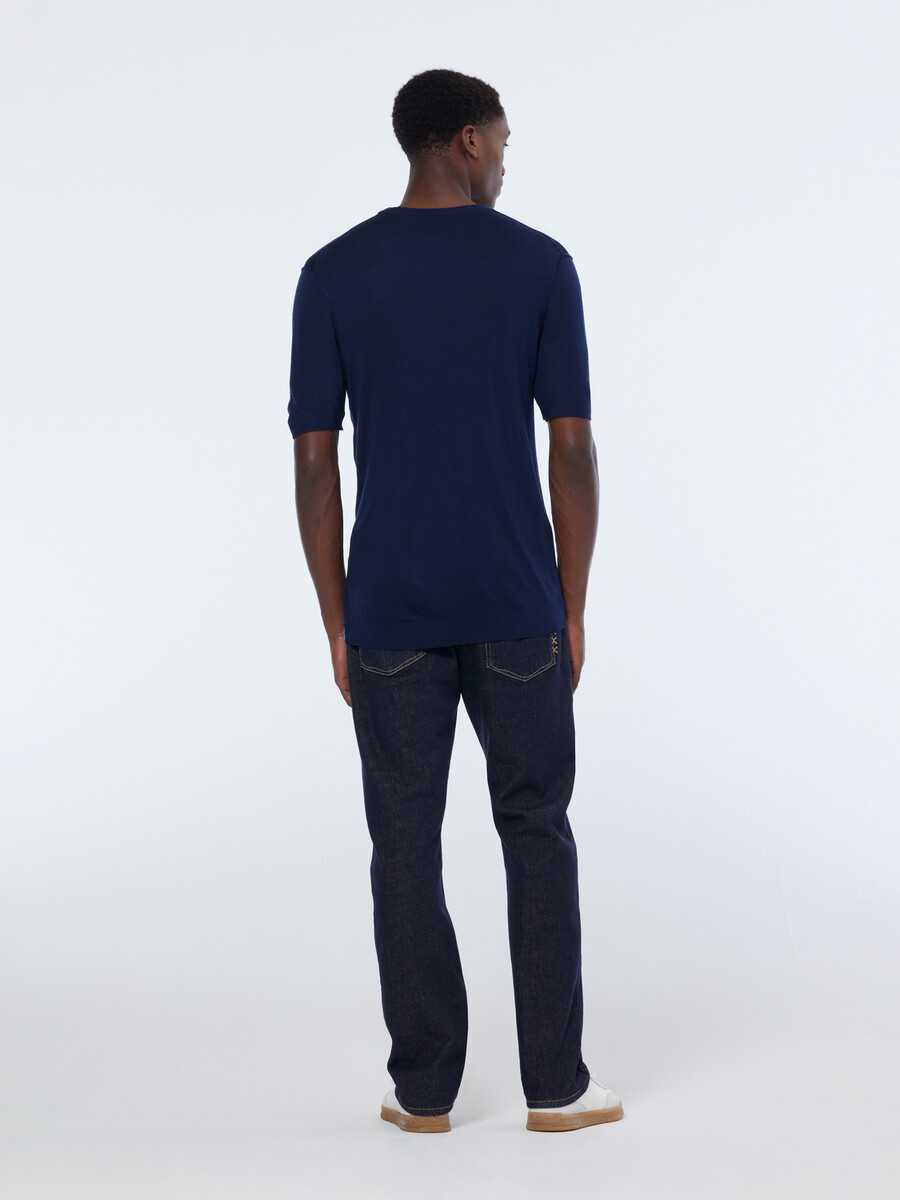 strick-t-shirt in regulärer passform