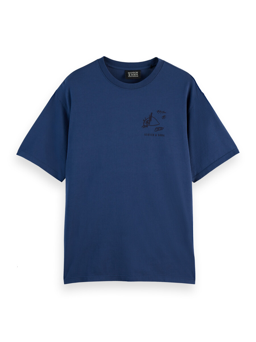 t-shirt mit regulärer passform und aufdruck