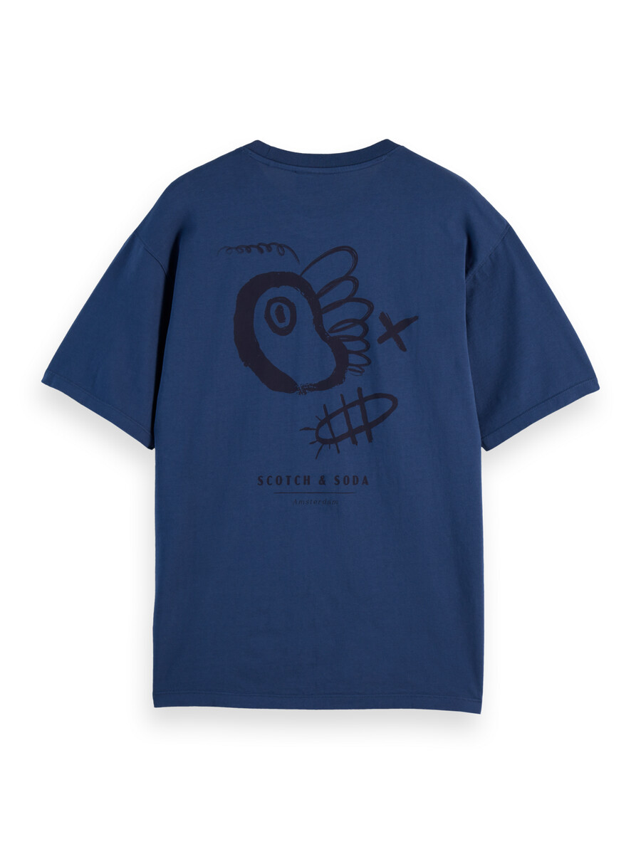 t-shirt mit regulärer passform und aufdruck