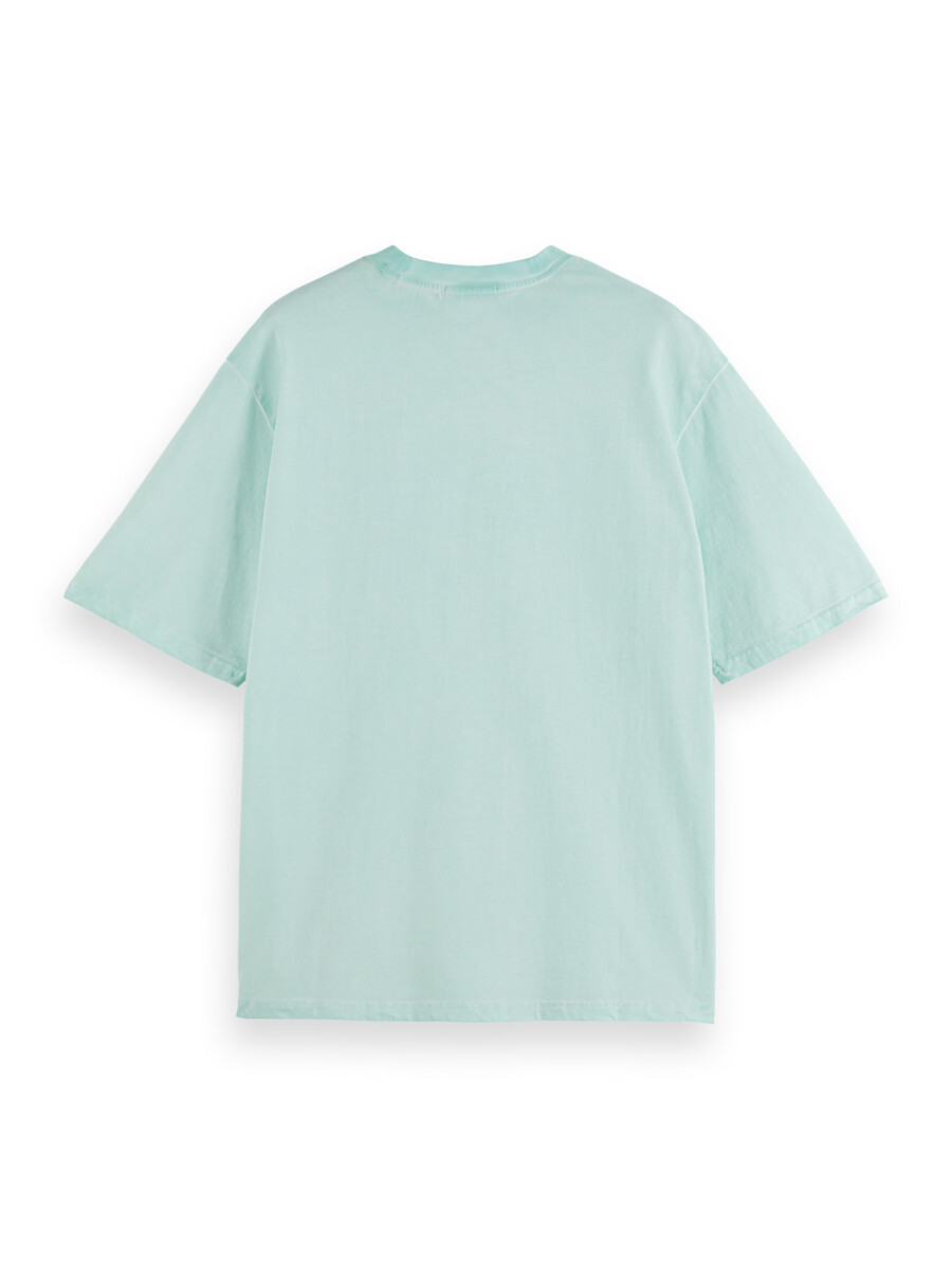 locker geschnittenes stückgefärbtes grafik-t-shirt