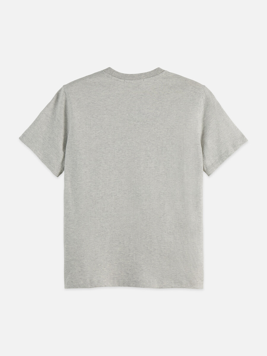 normal geschnittenes t-shirt mit brustmotiv