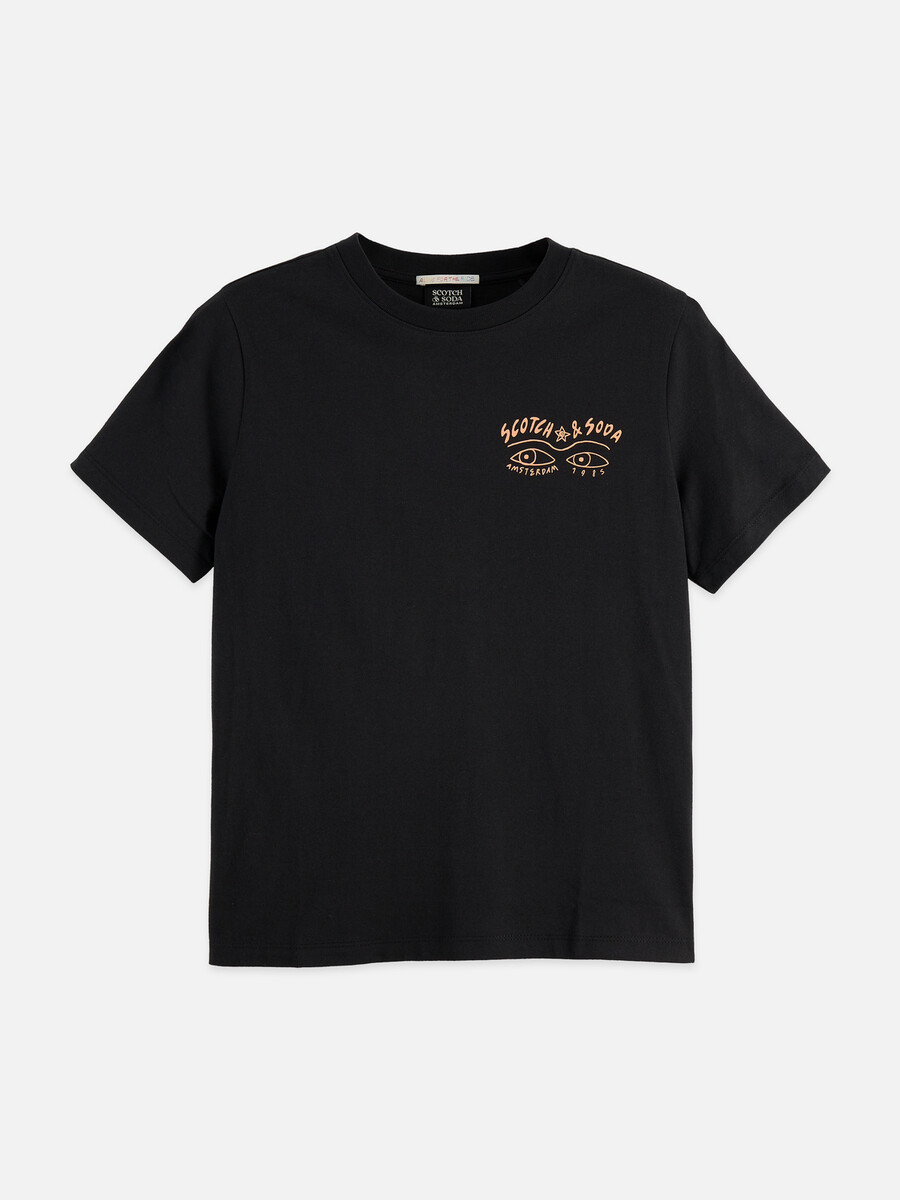 kleines brustmotiv reguläre passform t-shirt