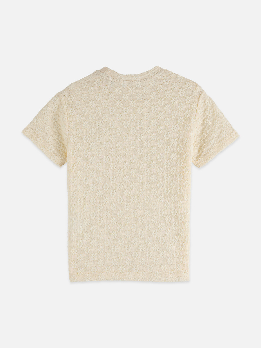 slim-fit-t-shirt mit offener struktur